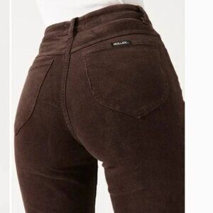 Rollas high rise straight brown corduroy